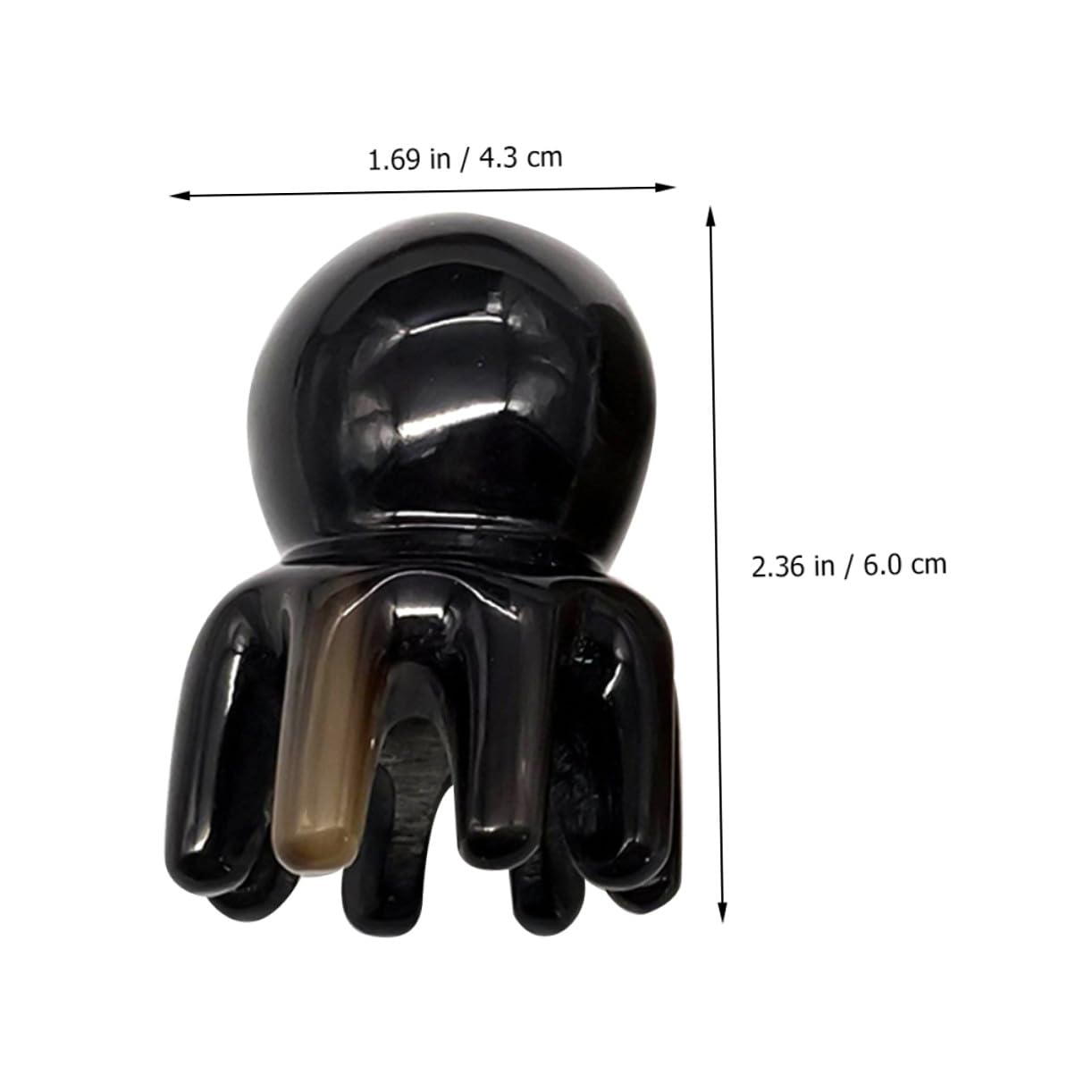 FRCOLOR 2 Stk Octopus Massagekamm Haarmassagegerät Kopfhautmassagegerät Reise Haarkamm Haarkamm-reinigungswerkzeug Werkzeug Zum Muskelkratzen Haare Auslösen Hornkamm Black Hornverbrauch