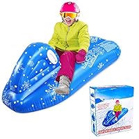 Kid snow toys, Snow sled for kids, Ski snow toys for kids, Inflatable ski snow tube Sled for Kids and adults, Winter sport fun (Ski boat 120 x 68 x 50 cm)