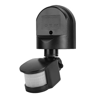 PIR Motion, 1200W Infrared Motion Activated Wall Light Switches Detector Home Outdoor Security Floodlight Sensor Detector Black