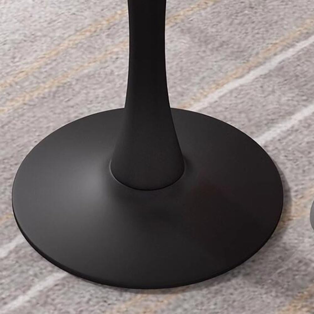 Okrągły marmurowy stół bistro - 60/70/80 cm metalowa podstawa stół do jadalni dla 4 osób - nowoczesna kuchnia i jadalnia futro - elegancki stół środkowy do salonu i patio