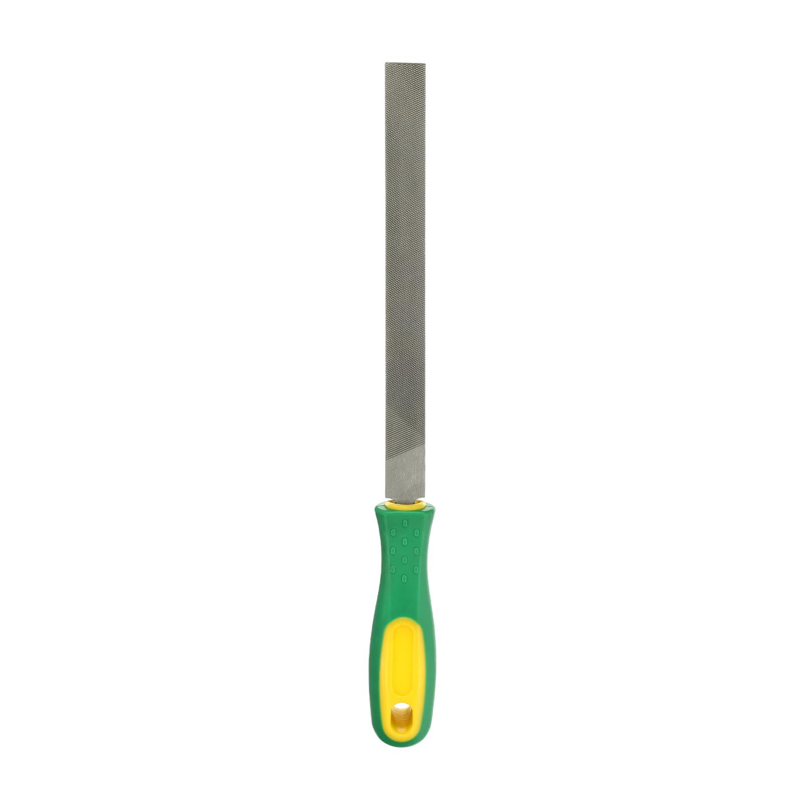 sourcing map Flat Coarse Cut File 12" Double Cut Teeth High Carbon Steel Hand Rasp File with Plastic Handle for Metal Wood Deburring Removing