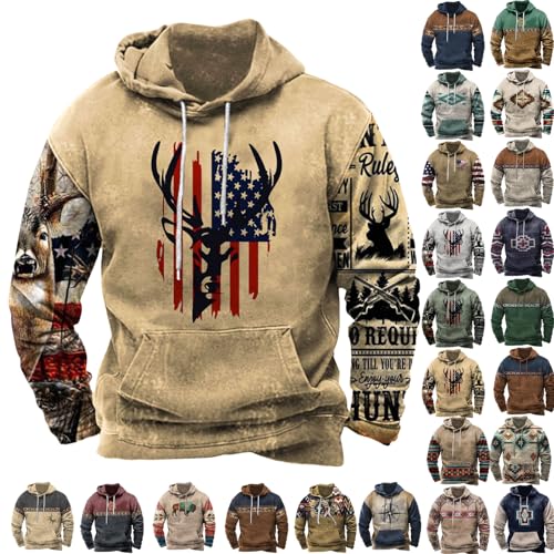 Hoodies for Men Lightweight Western Aztec Hoodie Casual Fashion Ethnic Print Graphic Aztec Hooded Sweatshirts 2025