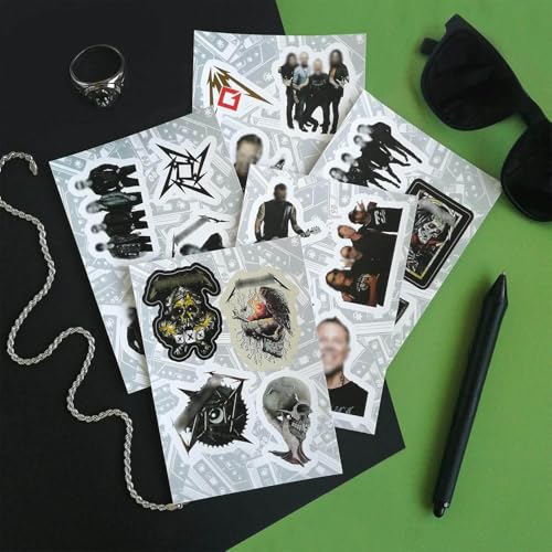 Image of Heavy Metal Band Stickers for Adults, 36 Pieces of Strong Adhesive and Waterproof Stickers for Laptop, Decals for Teens Aesthetic and Guitar Decals, Gifts for Women & Men