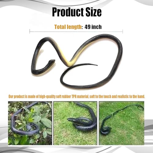 Fake Snake,Snake Prank for Adults,Rubber Snake Prank with String and Clip,Snake Prank Snake on a String That Chase People,Gag Gifts Prank Stuff - Image 3