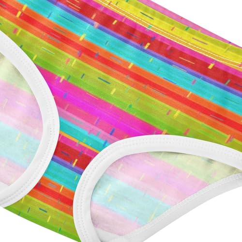 Colorful Stripes Vibrant Toddler Girls Underwear 2t Cotton Panties for Girl Animals Briefs Underpants4