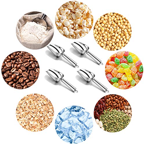 TEAMFAR Eisschaufel 4er-Set, Edelstahl Mini Futterschaufel Mehlschaufel Abwiegeschaufel für Bar, Küchen, Büfett, Party, Hochwertige & Spülmaschinengeeignet - 3 Unzen - Image 8