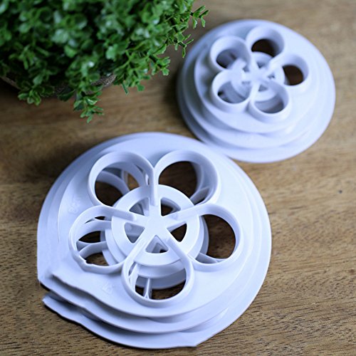 Kalaien Rose Flower Cutters Set Gumpaste Flowers Modelling Tools For Cake Decorating Cookie Mold Sugarcraft Plunger Cutter Mold Set Of 6 #TOP7