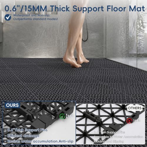 Interlocking Drainage Tiles 50PCS Modular Interlocking Cushion 12" x 12" by CUIOFREE - Used condition - Image 3