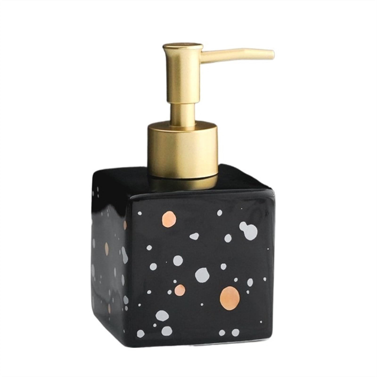 Dispenser Sapone Dispenser di sapone quadrato piccolo Dispenser di lozione liquida for bottiglie di ceramica da 9,5 once / 280 m for dispenser da cucina for bagno Dosatore Sapone Liquido(Nero)