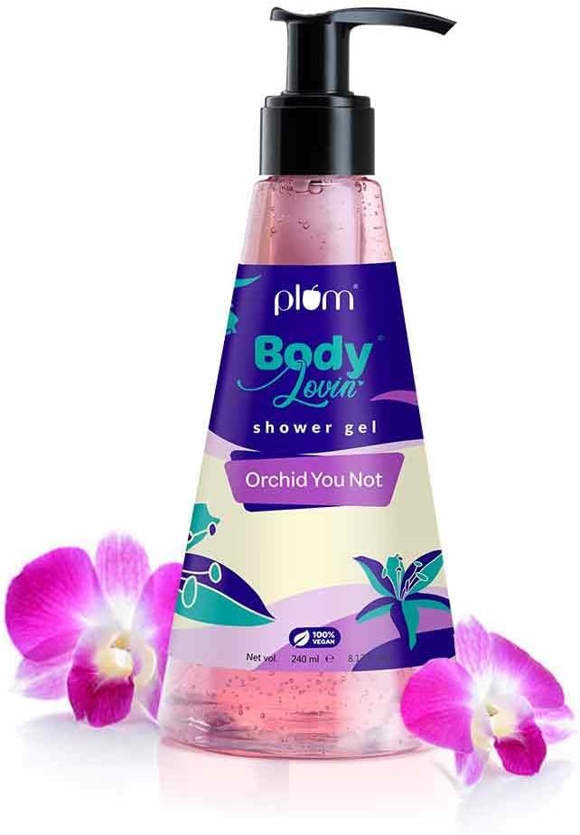 Plum BodyLovin' Orchid-You-Not Shower Gel | SLS-Free Body Wash For Women | Long Lasting Fresh Floral Fragrance | Aloe-Infused Nourishing Body Cleanser For Soft & Smooth Skin (240 ml)