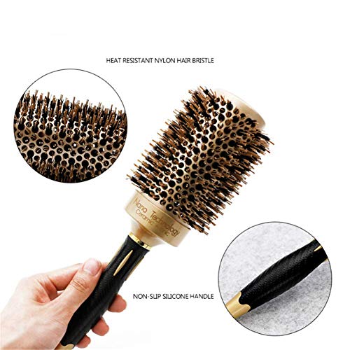 Spazzola rotonda per asciugare il colpo con setole...