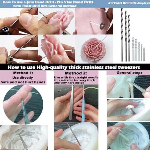 Image of 155PCS Adjustable Candle Hole Drill Needle with Candle Wick Roll 200 Ft,Candle Making Kits to Insert Wick in Silicone Molds,Mold Hook & Eye Punch Needle,Big Hole Long Needle,Stickers,Center Holder