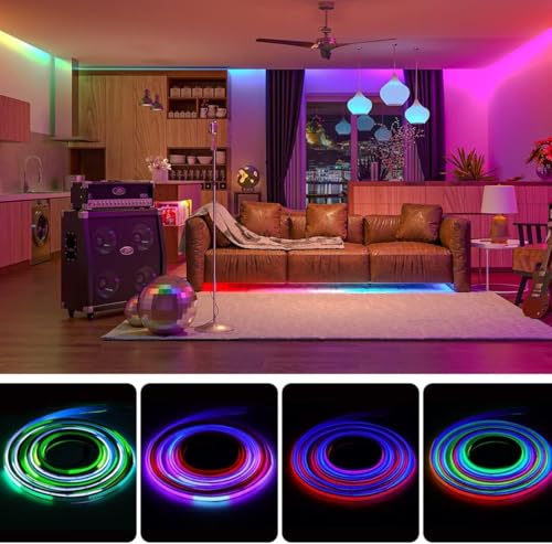 FCOB COB WS2811 IC RGB flessibile striscia LED ad alta densità 3M 720LEDs/m 14W/M Nastri LED DC12V bianco PCB IP30 colore di inseguimento (senza controller e alimentazione) - Illuminazione - Immagine 8