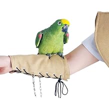 Parrot Anti-Scratch Shoulder Protector Multi-Purpose Bird Shoulder Shawl Bird Diaper Pad for Parakeets Cockatiels Conures Macaws Finches Lovebird Hang Bird Anklet & Toys Arm Protector-Yellow