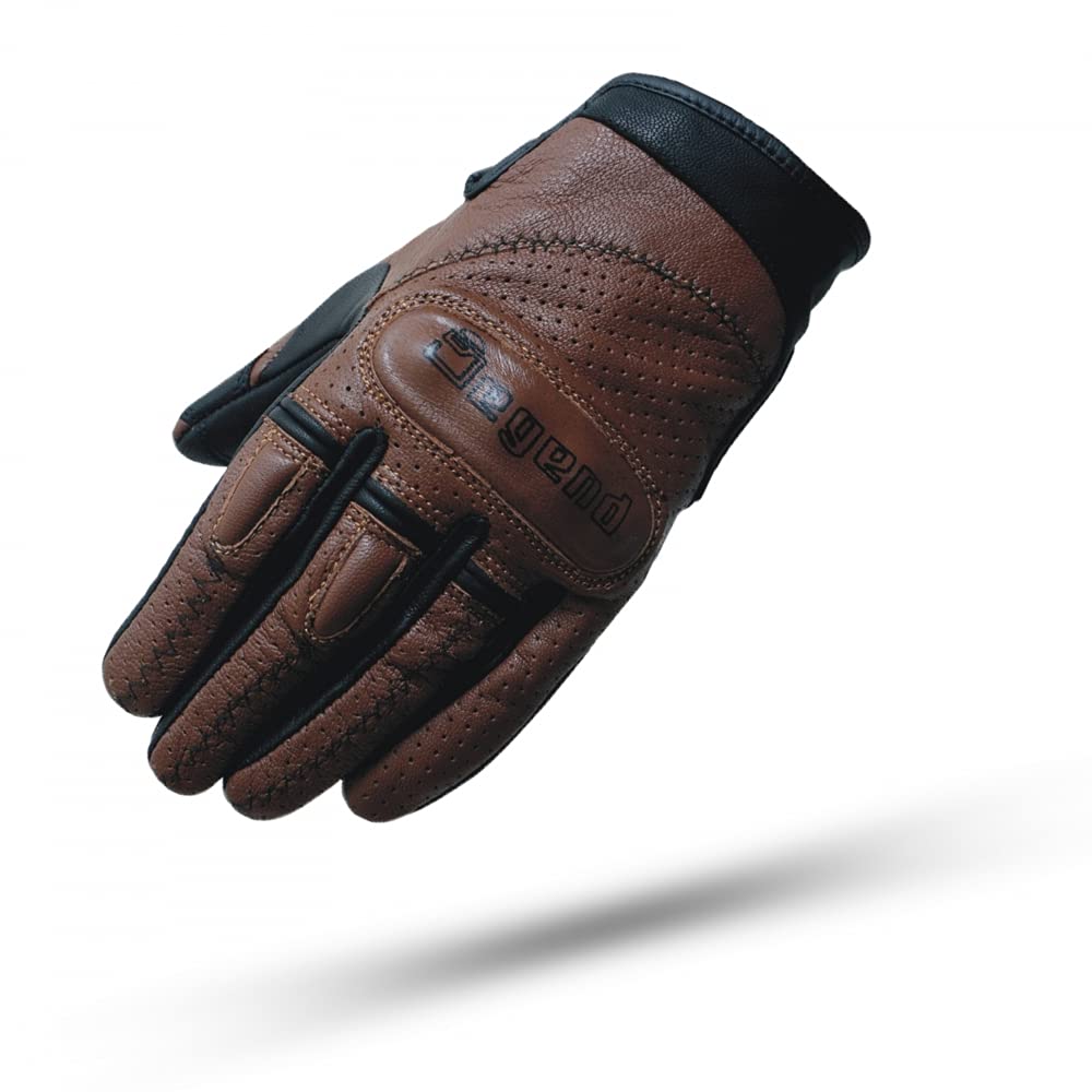 DAYTONA | Guanti Moto Uomo Estivi - Guanti di Pelle Vintage con Protezioni per Nocche, Dita e Palmo - Accessori Moto - Guanti da Moto - Taglie (XS-XXL)