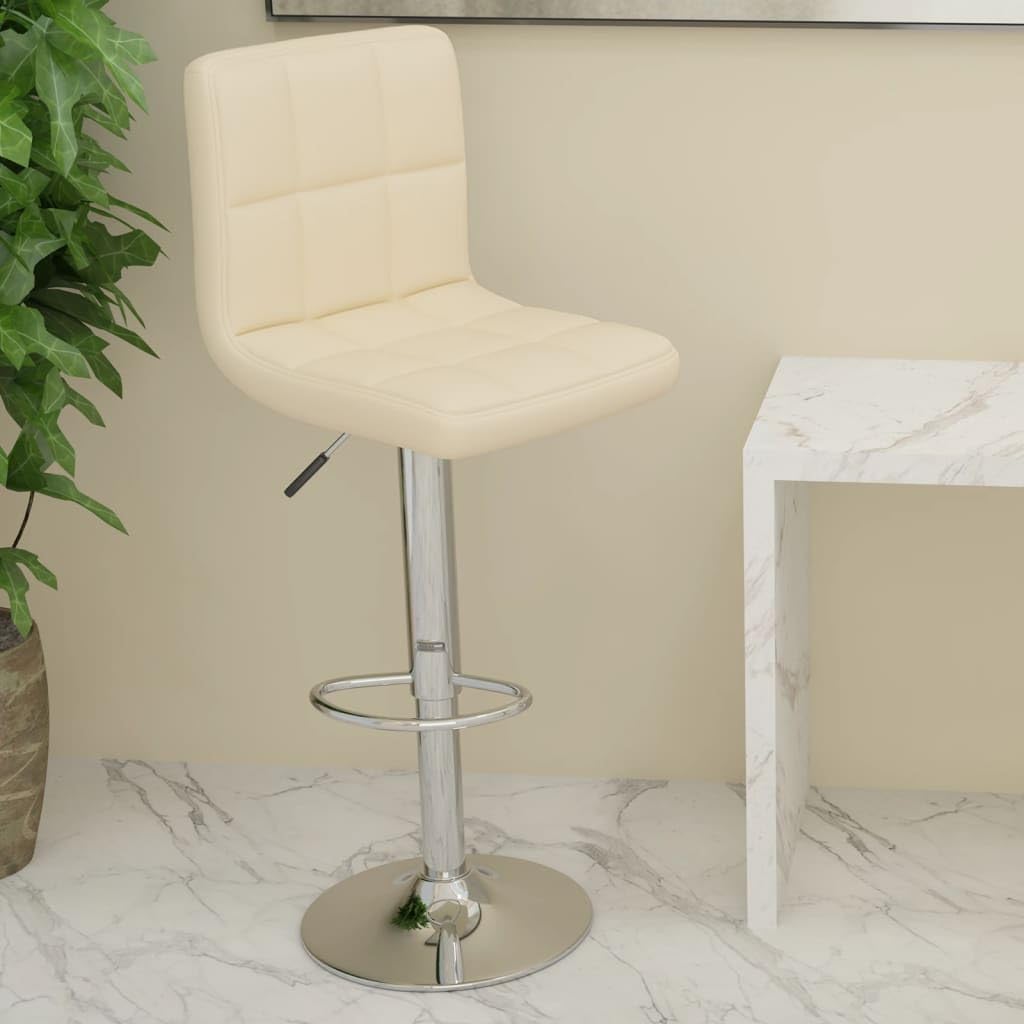 Tabouret de bar minimaliste crème pour îlot de cuisine et repas