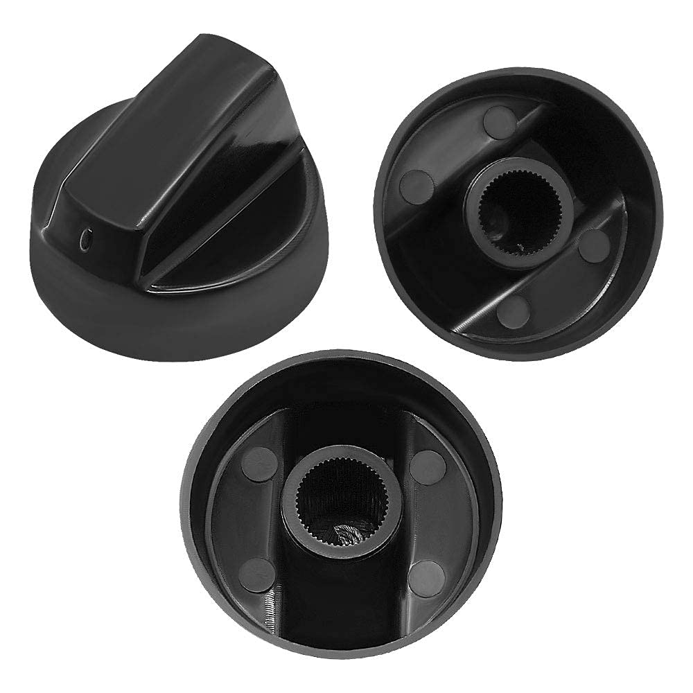 AMI PARTS Black Oven Control Switch Knob with 12 Adapters for Oven