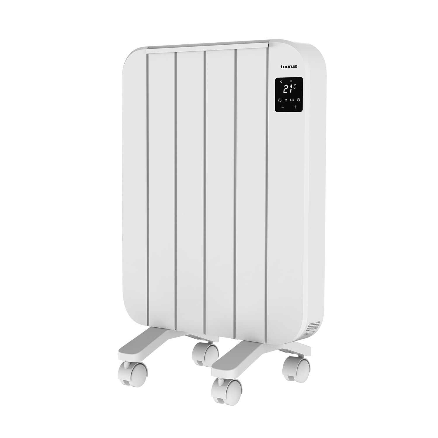Taurus - Persia 1000 Electric Radiator, Low Consumption, 4 Elements, 4 Modes, Adjustable Thermostat, Timer, Overheat Protection, LCD Display, Quiet, Wall or Foot, Total Disconnection