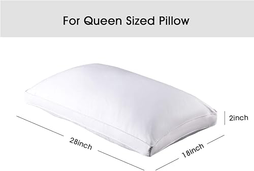 Miniatura 5 de STONECREST - Protector de almohada con refuerzo, 1 unidad, fundas de almohada con refuerzo de alta calidad con cremallera (300 hilos de satén de