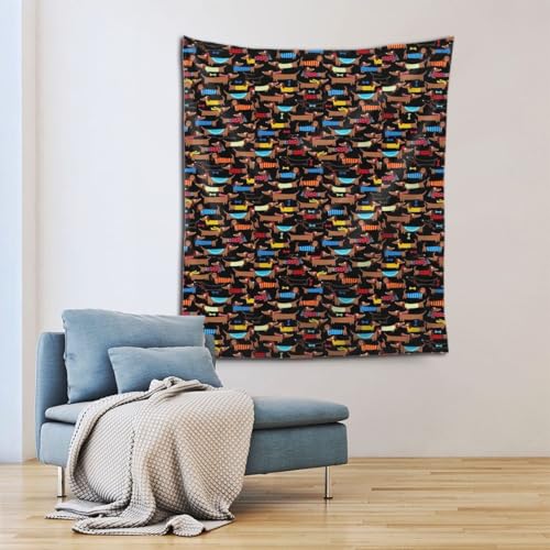 Tapisserie murale I Love My Dog Teckels pour habiller un mur vide de chambre