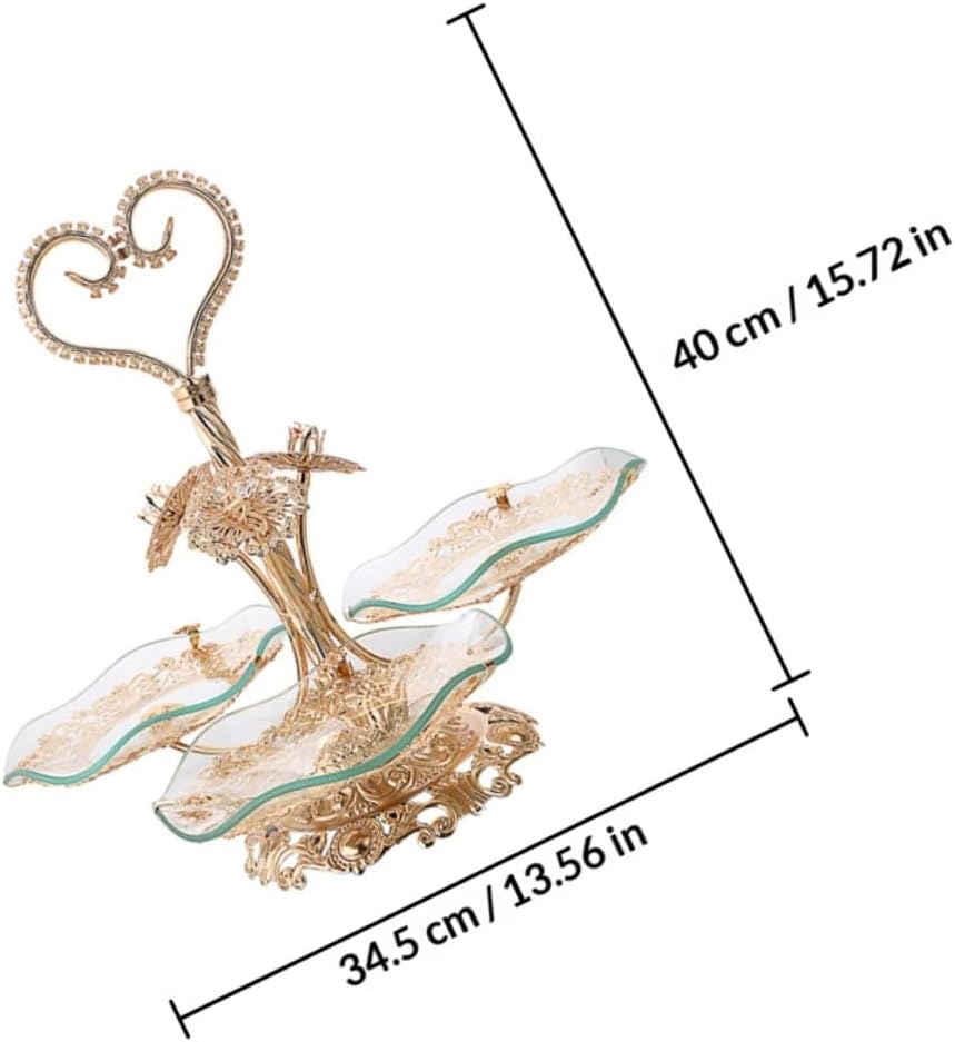 1pc Fruit Plate Decorative Snack Stand Elegant Multi Food Server Tray for Fruits and Snacks for Home Decor Parties and Gatherings Finish