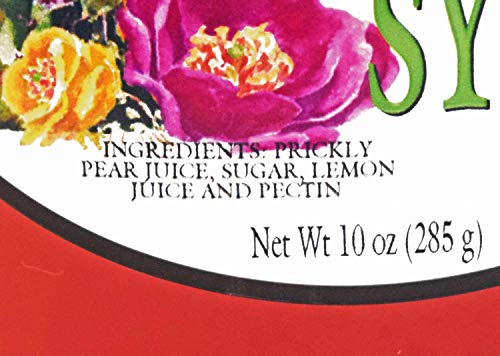 Shadow River Gourmet Prickly Pear Cactus Syrup Made From Real Cactus Fruit Juice, 10 oz Jar - Pack of 2