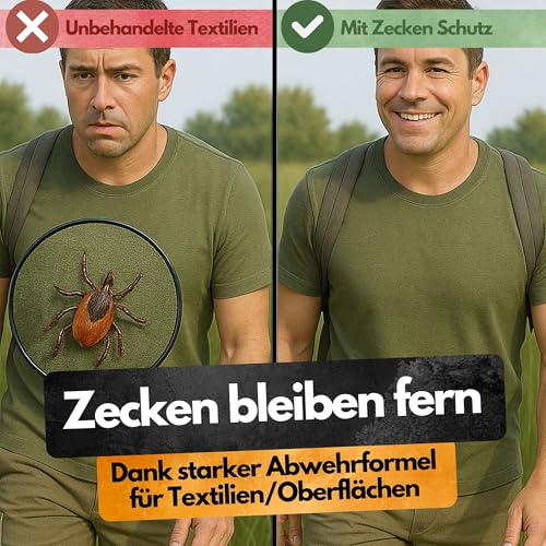 Zecken Stopp Spray – 100 ml – Hochwirksames Abwehrspray für Textilien & Oberflächen – Bis zu 12 Wochen Schutz – Für Zuhause & unterwegs – PT19 Repellent