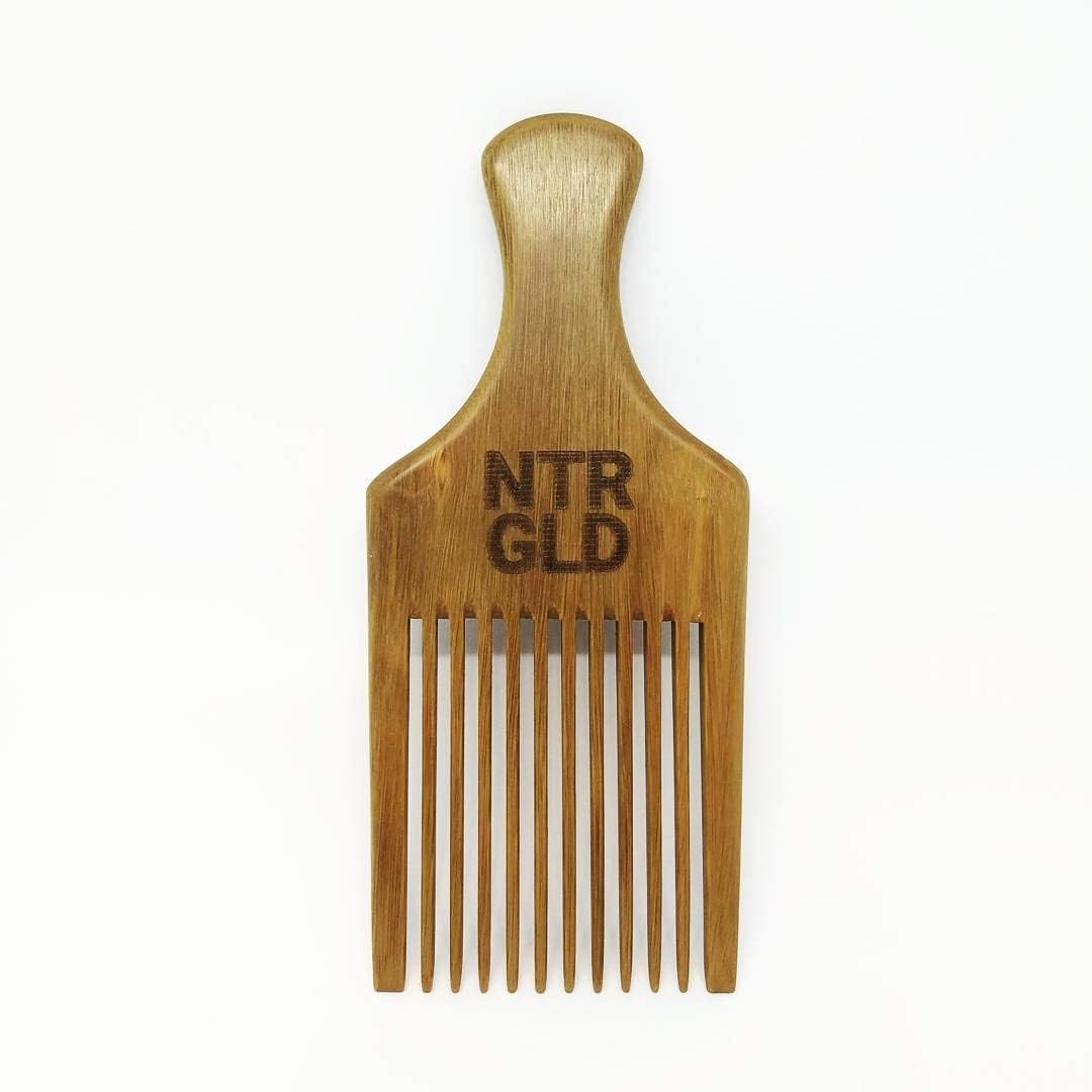 Afro Power Pick Wooden Comb - By: NETER GOLD