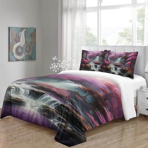 Housse de couette 3D cascade pour transformer votre chambre en oasis - 5