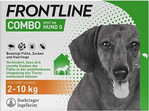 Frontline Combo Spot perro S 2-10 kg eficaz contra garrapatas, pulgas, huevos de pulgas y larvas de...