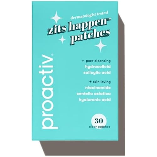 Proactiv Zits Happen® Hydrocolloid Acne Patches- Pimple Patches for Face and Back Acne with Pore Cleansing Salicylic Acid- 30 Count