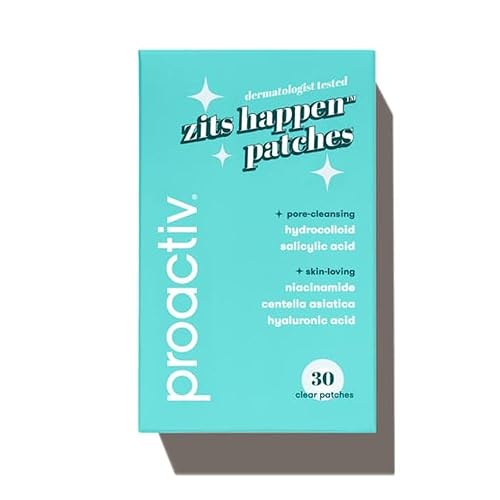 Proactiv Zits Happen - Parches hidrocoloides para el acné - Parches para espinillas en la cara y espalda con ácido salicílico limpiador de poros -