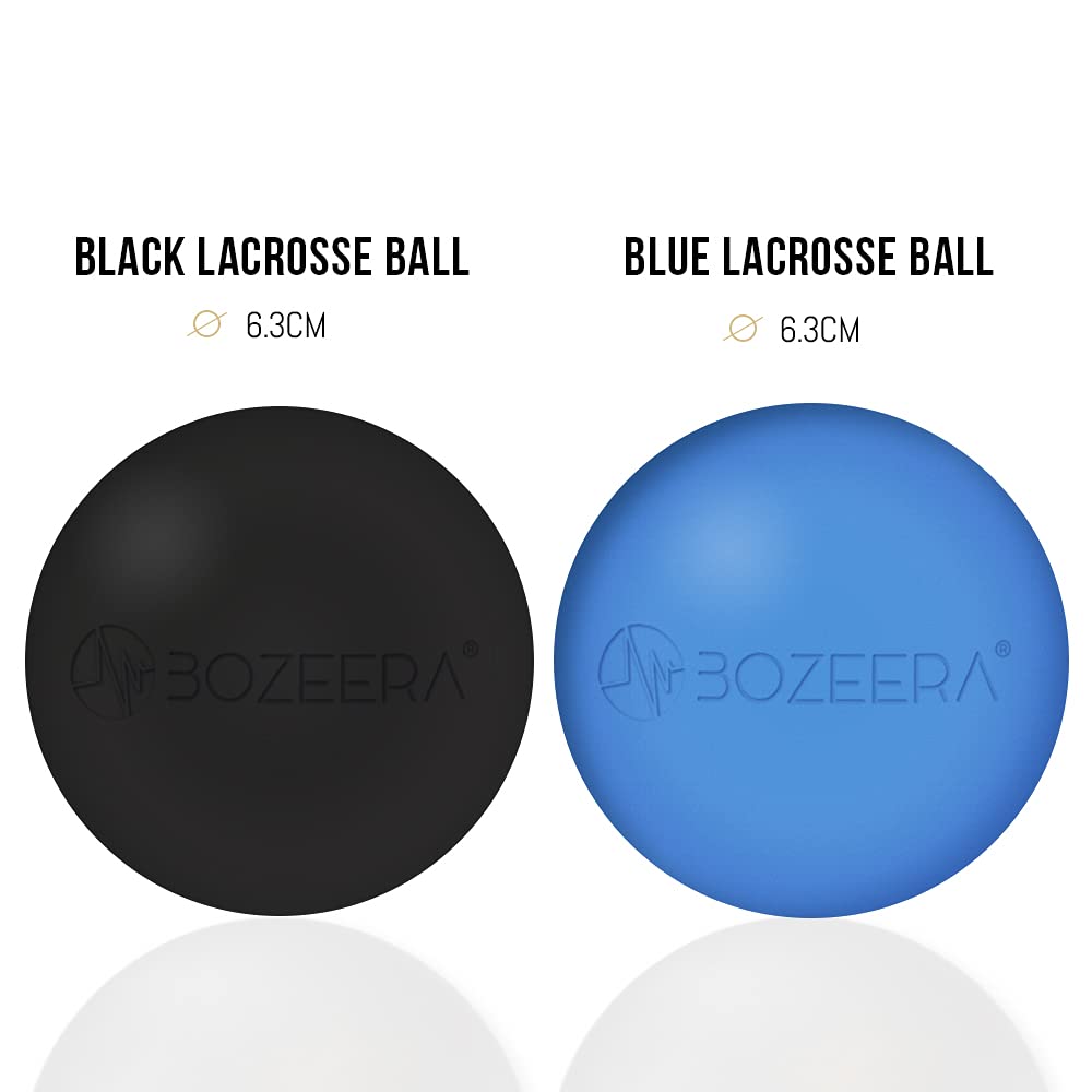 [Lacrosse Ball Masaż – zestaw 2 piłek do masażu] Lacrosse zestaw piłek do masażu – zestaw gumowych piłek do masażu powięzi – 2 x piłka Lacross Ball 6 cm wraz z instrukcją wideo (może nie być dostępna