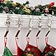 KAHEIGN 5Pcs Weihnachtsstrumpf Halter Metall Kamin Haken - Weihnachtsstrumpf Aufhänger Haken für Weihnachtsstrümpfe Weihnachten Haken Weihnachtsstrumpf Halter Kamin Strumpfhalter Deko (Silber)