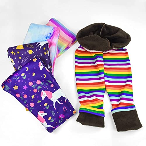 slaixiu Warm Girls Leggings Fleece Lined Winter Thick Printing Kids Pants4