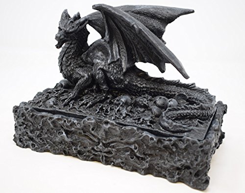 Preisvergleich Produktbild Flame Schmuckkästchen mit Drachen, Schwarz