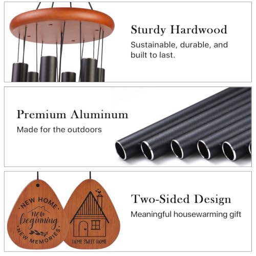 House Warming Gifts New Home, 32" Black Wind Chimes Housewarming Gifts - Image 4