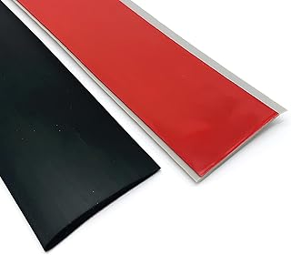Flooring Transition Strip Self Adhesive Laminate Floor Strip Threshold Seam Cover Strips Vinyl Door Floor Trim Easy to Install & Peel(Black,5cm/1.96in)