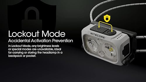 Miniatura 9 de Nitecore NU21 - Linterna frontal para correr, 360 lúmenes ultraligero USB recargable con LED blancos y rojos y una calcomanía (blanco)