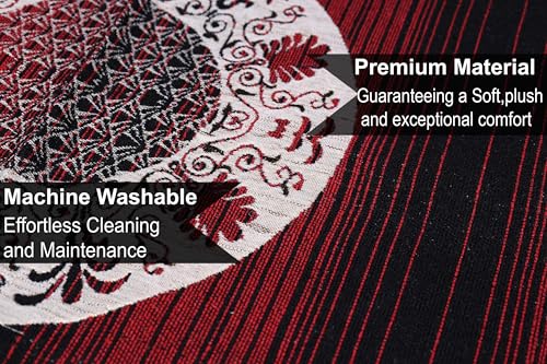 Image of ErraTex Hand Woven Cotton Carpet Multicolor Durable Lightweight Durrie Persian Style Area Rug for Living Room Bedroom Hallway Aladin Design 5x7 Feet