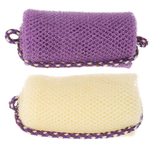 WRITWAA 2 Piezas toalla de baño almohadillas exfoliantes baño de esponjas depurador de baño toallas exfoliantes toalla exfoliante depurador trasero toalla de ducha poliéster