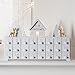 Lights4fun, Inc. Pre Lit White Wooden Christmas Advent Calendar Decoration with Drawers