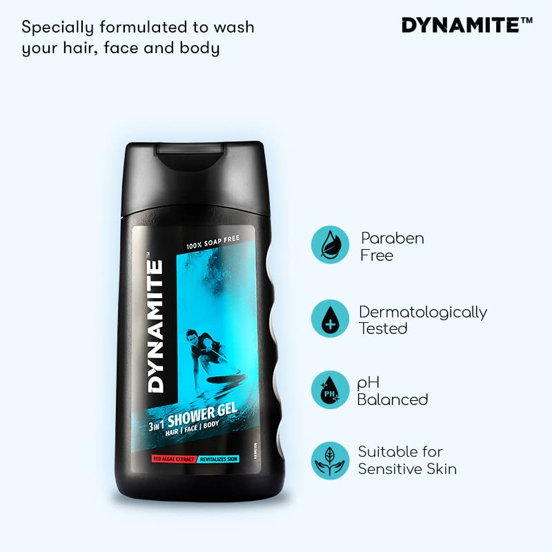 Buy DYNAMITE 3-in-1 Shower Gel 250ml (1) Online at Low Prices in