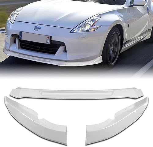 Q1-TECH, borde de parachoques delantero compatible con Nissan 370Z Z34 2009-2012, alerón de parachoques delantero, kit de cuerpo de barbilla de