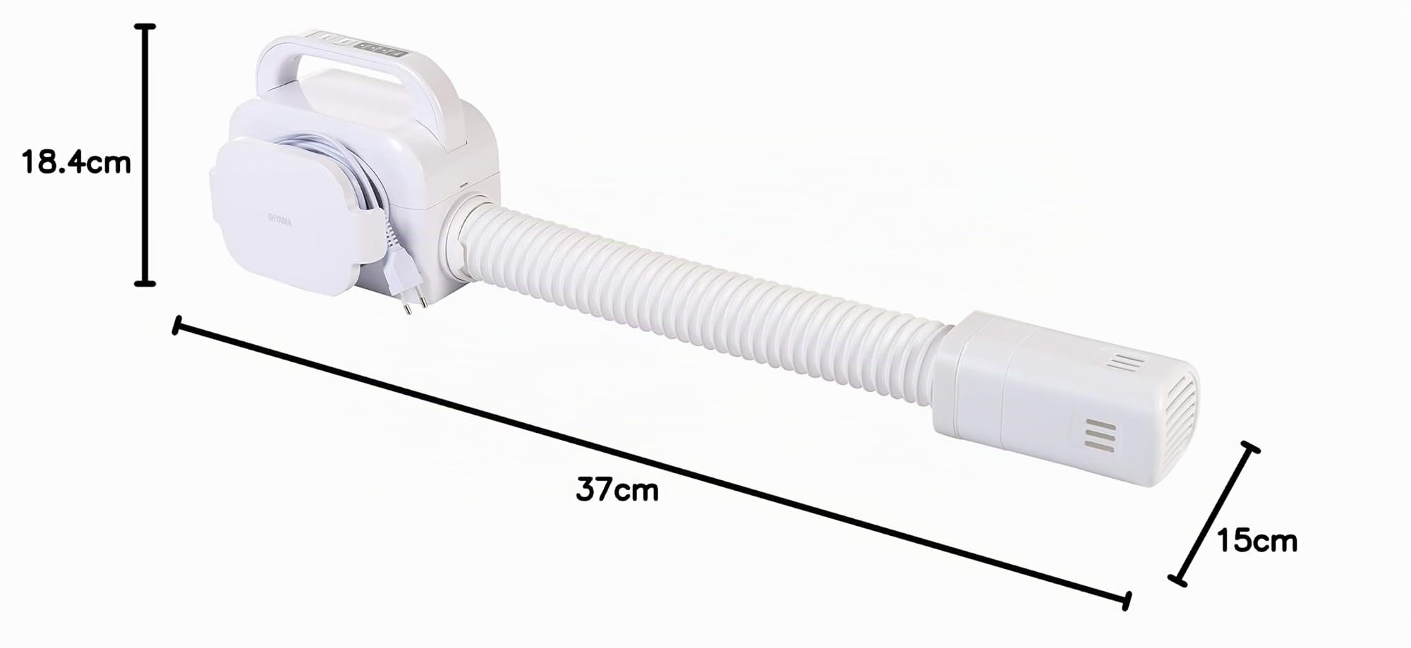 Iris Ohyama, 2-in-1-Heizdeckenheizung und -trockner, 490W, Einwegschlauch, 3 Timer-Einstellungen, Für Bettwäsche, Decke - Bed Warmer BW-C1 - weiß