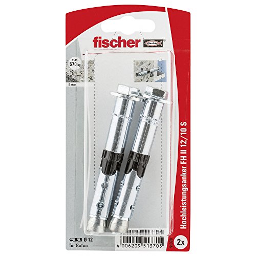 Preisvergleich Produktbild Fischer Hochleistungsanker II 12 / 10 S K, 2 Stück