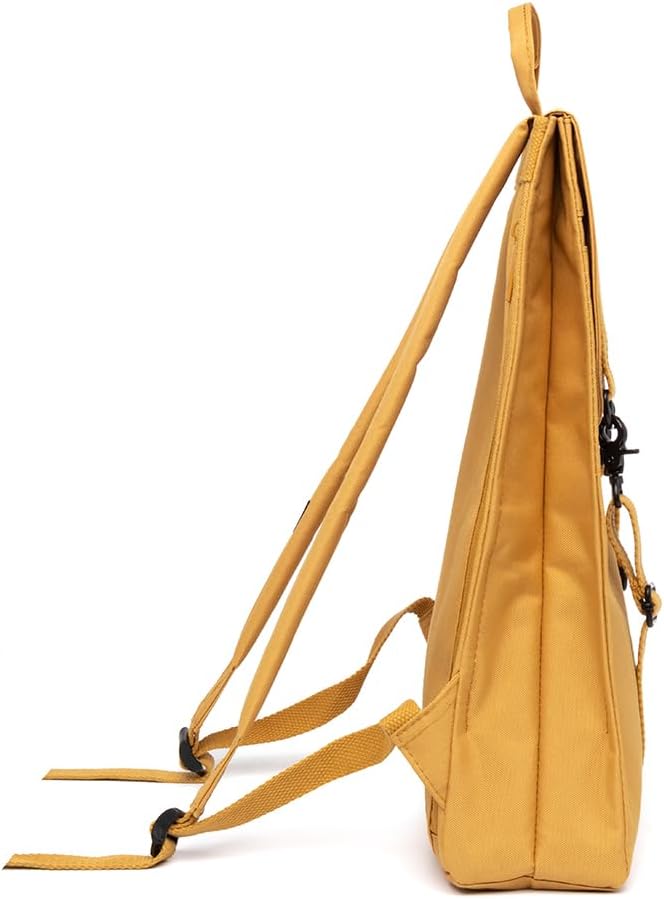 Lefrik - Handy Casual and Practical Laptop Backpack - 100% Recycled Fabric - Eco Friendly (New Mustard)