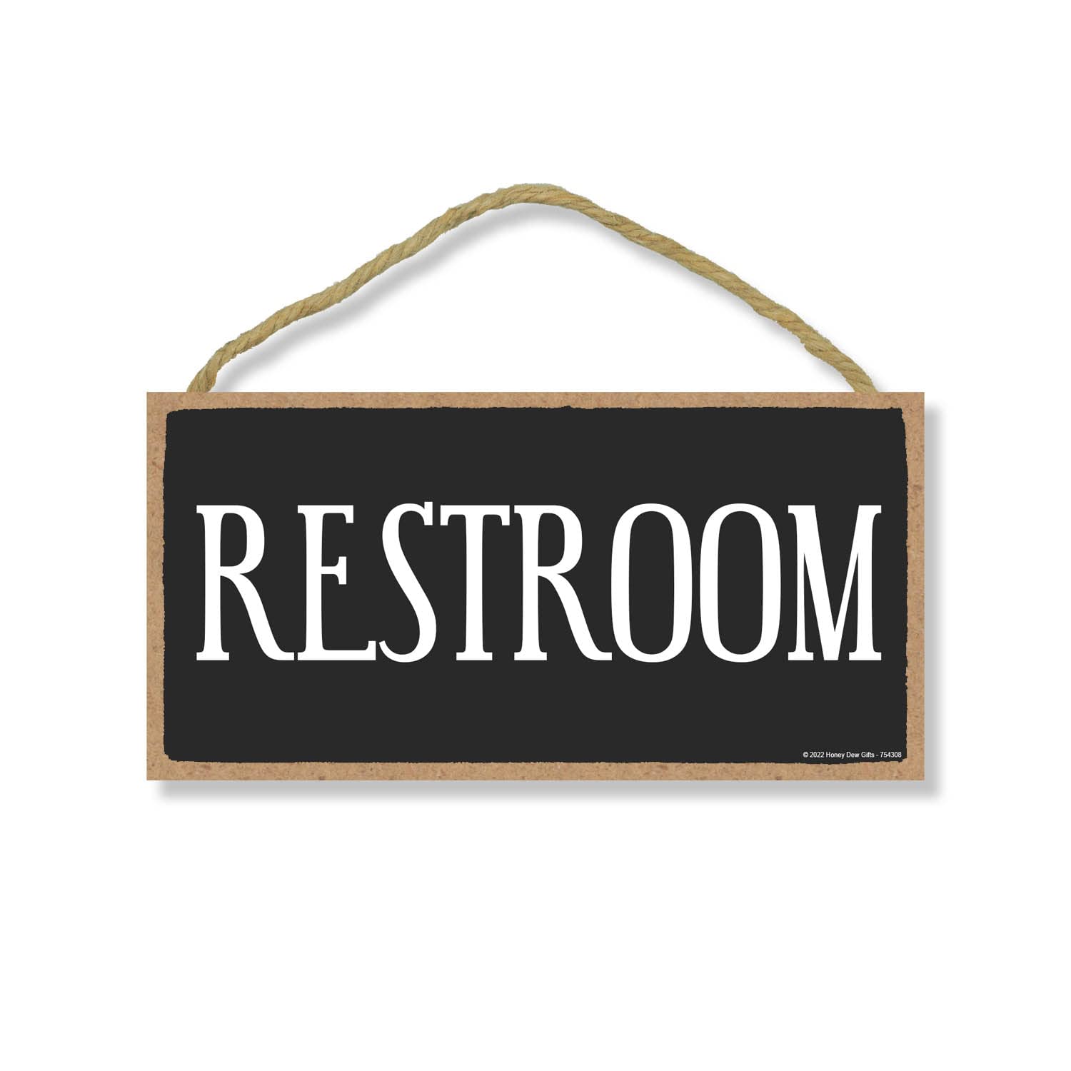 Funny Bathroom Sign - 'Home Is Where You Poop Most Comfortably' - 5x10 Inch Wooden Wall Decor
