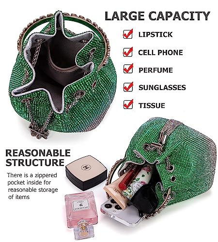 Image of Sweetovo Bling Crystal Rhinestone Purse for Women Sparkly Clutch Handbag Crossbody Bag for Evening Wedding Party Prom