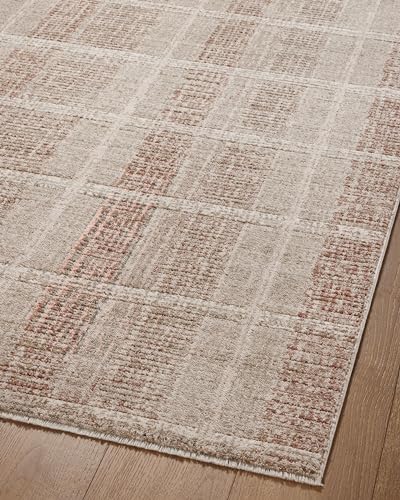 Image of Loloi Angela Rose Ember Clay /Sand 11'-6 inch x 15'-7 inch Area Rug | EMB-02 Approx. 11x16 Pink Living room Dining room Bedroom, Modern, Timeless, Neutral, Area Rug